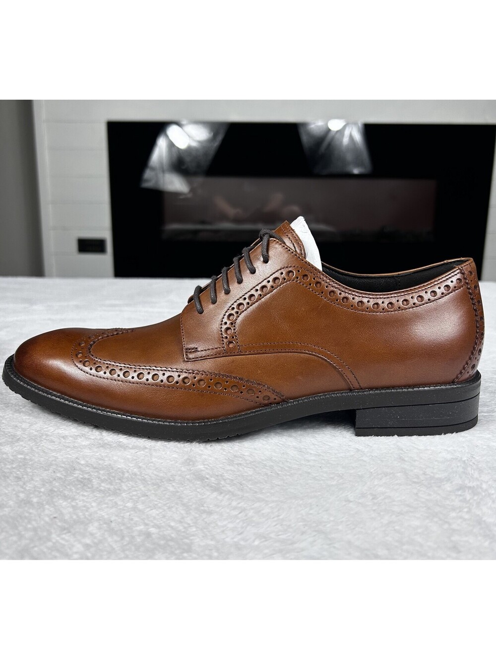 Cole Haan ME Wing Oxford Mens Size 9.5 Leather Shoe British Tan C34598 New